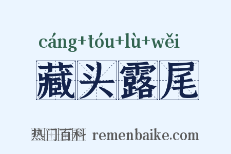 藏头露尾是什么意思的图片